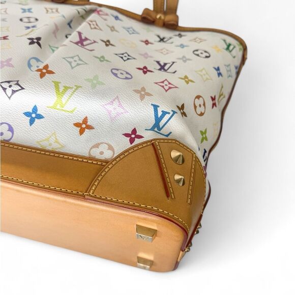 Rare 2011 LOUIS VUITTON Takashi Murakami Multicolor Sharleen MM Tote Bag - Picture 7 of 16